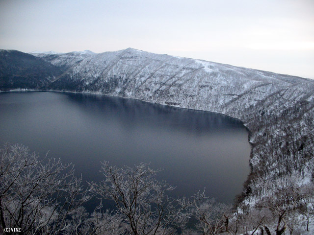 雪景色 北海道 冬 道東 摩周湖